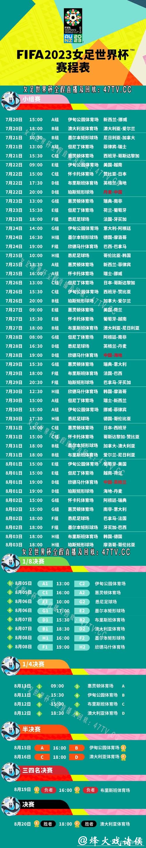 世界杯直播热门赛程时间表大全